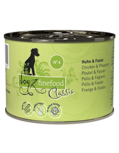 Dogz Finefood Classic N.04 Kurczak i bażant 200g