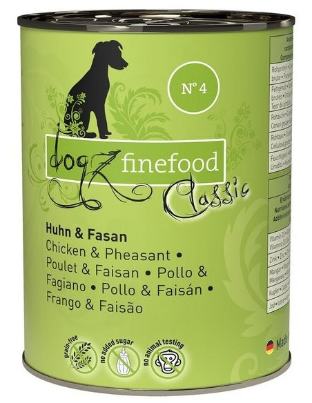 Dogz Finefood Classic N.04 Kurczak i bażant 400g