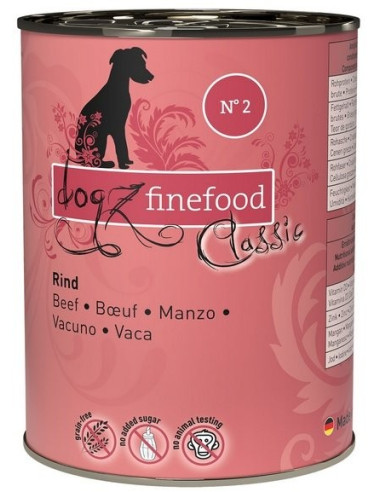 Dogz Finefood Classic N.02 Wołowina 400g