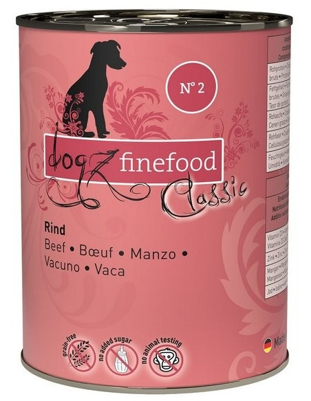 Dogz Finefood Classic N.02 Wołowina 400g