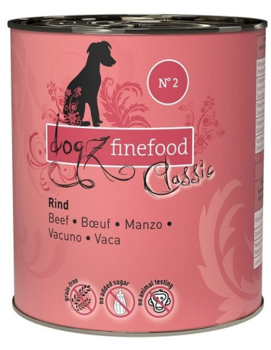 Dogz Finefood Classic N.02 Wołowina 800g