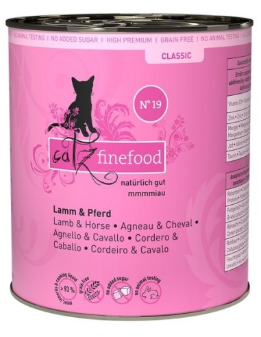 Catz Finefood Classic N.19 Jagnięcina i konina 800g