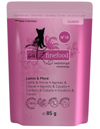 Catz Finefood Classic N.19 Jagnięcina i konina 85g