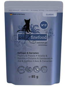 Catz Finefood Classic N.17 Drób i krewetki 85g