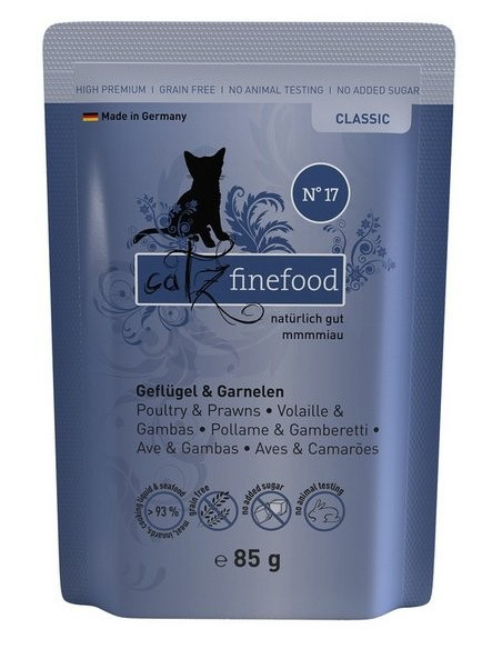 Catz Finefood Classic N.17 Drób i krewetki 85g