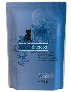 Catz Finefood Classic N.17 Drób i krewetki 85g 2
