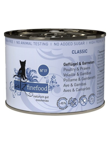 Catz Finefood Classic N.17 Drób i krewetki 200g