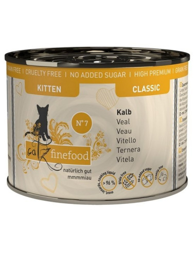 Catz Finefood Classic Kitten N.07 Wołowina i cielęcina 200g