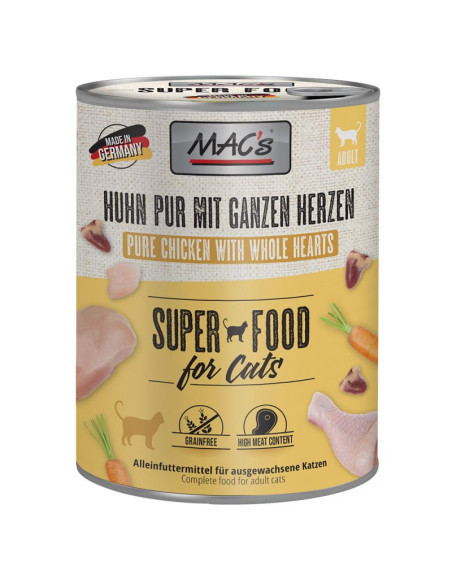 MAC's Cat Kurczak z całymi sercami drobiowymi 800g