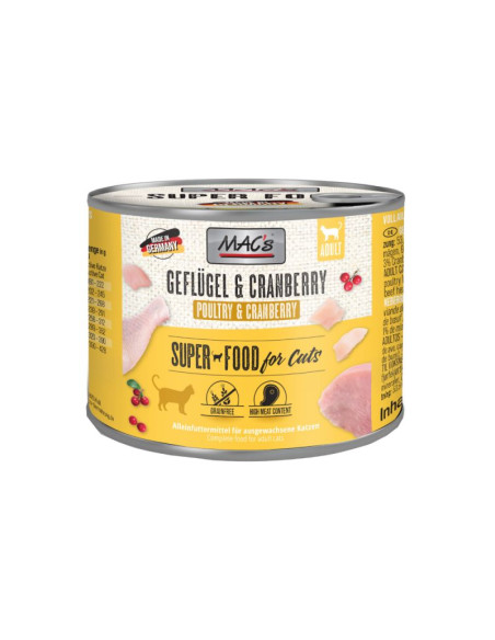 MAC's Cat Drób, wołowina z żurawiną 200g