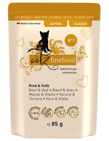 Catz Finefood Kitten N.03 Wołowina i cielęcina 85g