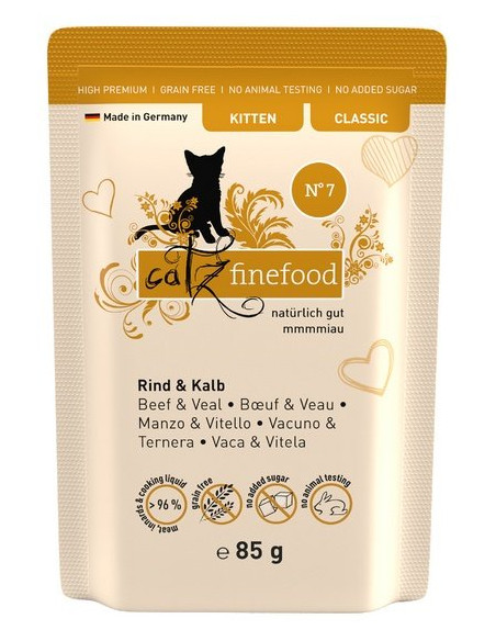 Catz Finefood Kitten N.03 Wołowina i cielęcina 85g