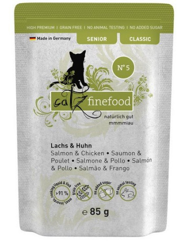 Catz Finefood Senior N.05 Łosoś i Kurczak 85g