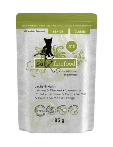 Catz Finefood Senior N.05 Łosoś i Kurczak 85g