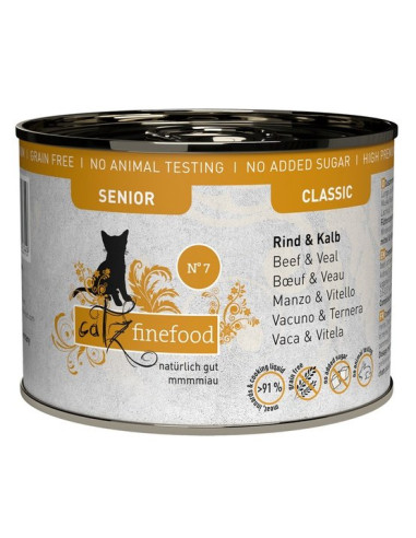 Catz Finefood Senior N.07 Wołowina Cielęcina 200g