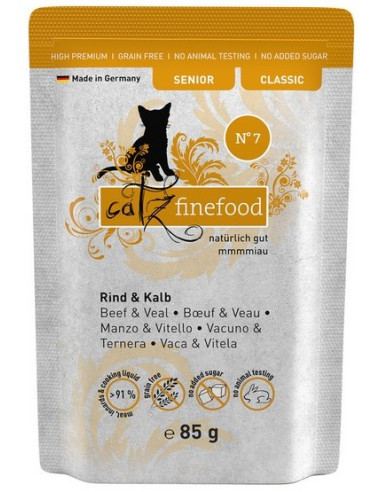 Catz Finefood Senior N.07 Wołowina Cielęcina 85g