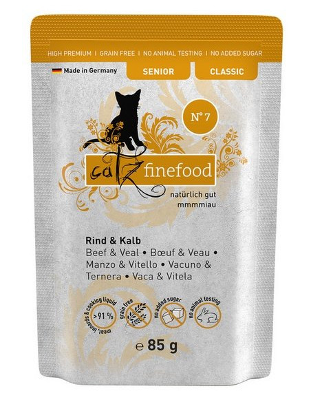 Catz Finefood Senior N.07 Wołowina Cielęcina 85g