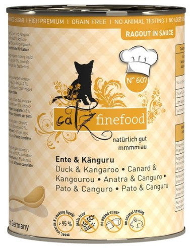 Catz Finefood Ragout N.607 Kaczka i Kangur 380g