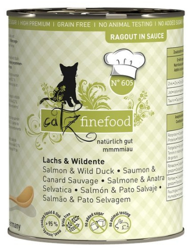 Catz Finefood Ragout N.605 Łosoś i Dzika Kaczka 380g