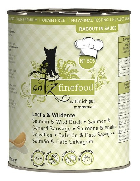 Catz Finefood Ragout N.605 Łosoś i Dzika Kaczka 380g