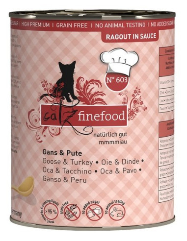 Catz Finefood Ragout N.603 Gęś i Indyk 380g