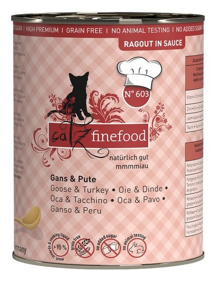 Catz Finefood Ragout N.603 Gęś i Indyk 380g