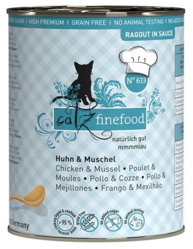 Catz Finefood Ragout N.613 Kurczak i Omułek puszka 380g