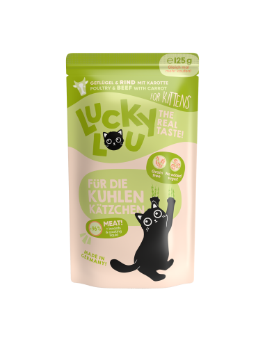 Lucky Lou Lifestage Kitten Drób i wołowina 125g