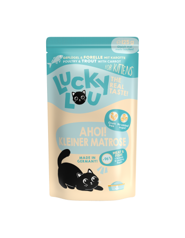 Lucky Lou Lifestage Kitten Drób i pstrąg 125g