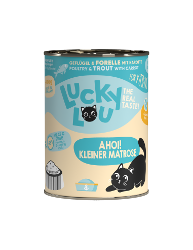 Lucky Lou Lifestage Kitten Drób i pstrąg 400g