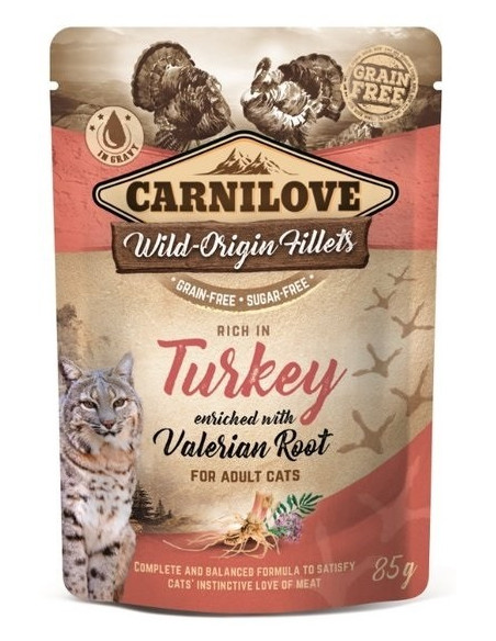 Carnilove Cat Turkey & Valerian Root - Indyk i waleriana 85g