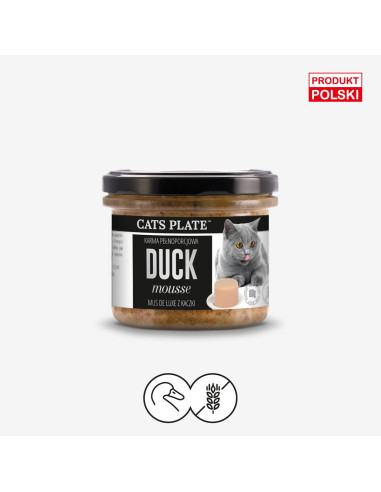 Cats Plate Duck Mousse - Mus z kaczki 100g