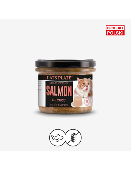 Cats Plate Salmon Mousse - Mus z łososia 100g