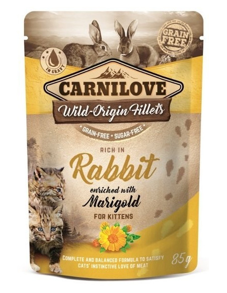 Carnilove Kitten Rabbit & Marigold - Królik z dodatkiem nagietka 85g