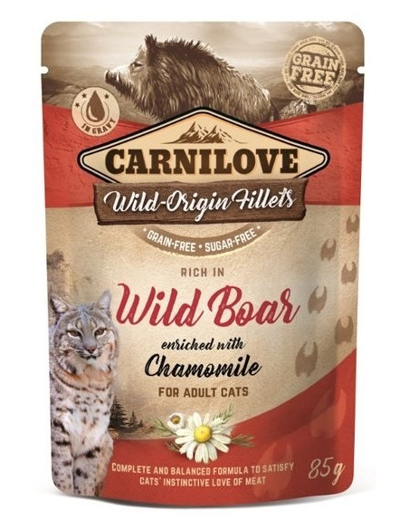 Carnilove Cat Wild Boar & Chamomile - Dzikiem z rumiankiem 85g