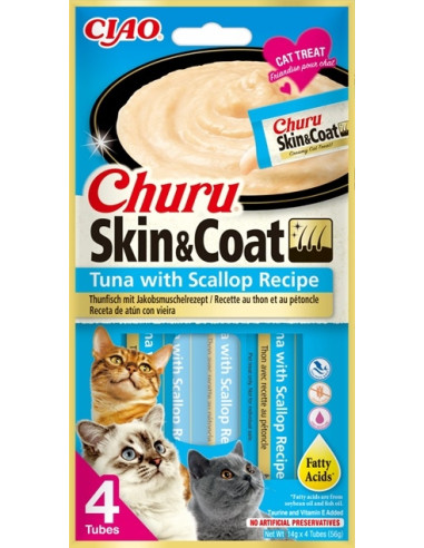 Inaba Churu Skin Coat Tuńczyk Przegrzebki 56g