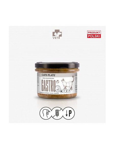 Cats Plate Vet Gastro - Indyk 180g