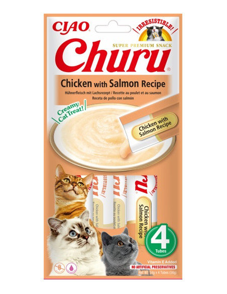 Inaba Ciao Churu - Kurczak i łosoś 4x14g