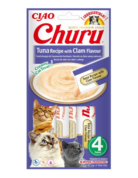 Inaba Ciao Churu - Tuńczyk i małże 4x14g