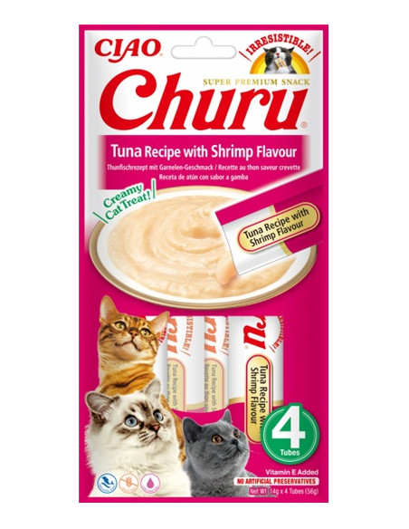 Inaba Ciao Churu - Tuńczyk i krewetki 4x14g