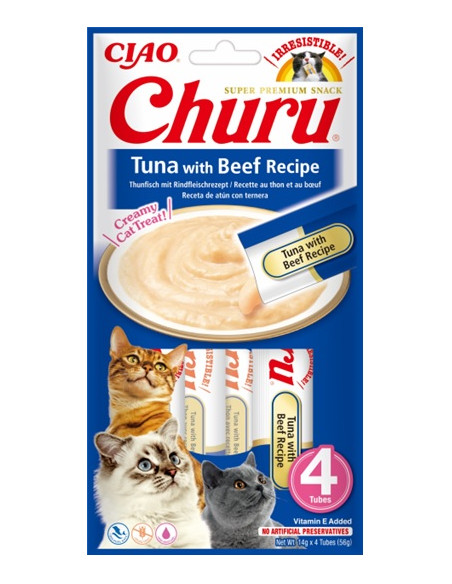 Inaba Ciao Churu - Tuńczyk i wołowina 4x14g