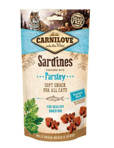 Carnilove Cat Snack Fresh Soft Suszone sardynki z pietruszką 50g