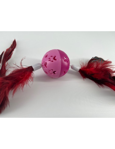 Zabawka piłeczka z piórami