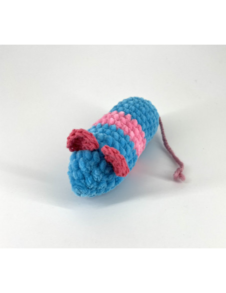 Zabawka dla kota Myszka z walerianą handmade