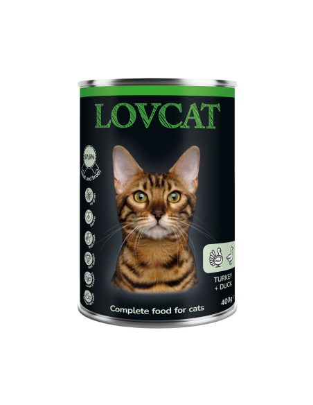 LOVCAT Best Turkey & Duck - Indyk z kaczką 400g