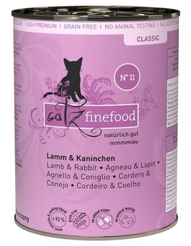 Catz Finefood Classic N.11 Jagnięcina i Królik 400g