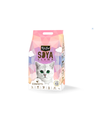 Kit Cat Soya Clump Confetti - żwirek sojowy 7l