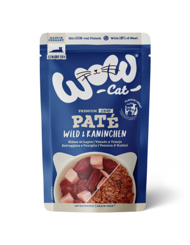 WOW Cat Pate Senior Wild & Kaninchen - Dziczyzna z królikiem 125g