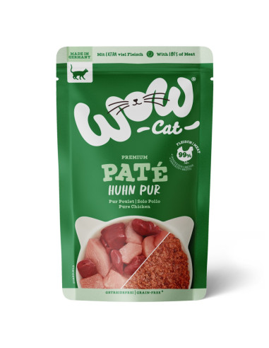 WOW Cat Pate Huhn Pur - Kurczak 125g