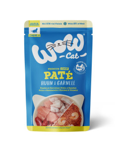 WOW Cat Pate Junior Kitten Huhn & Garnele - Kurczak i...